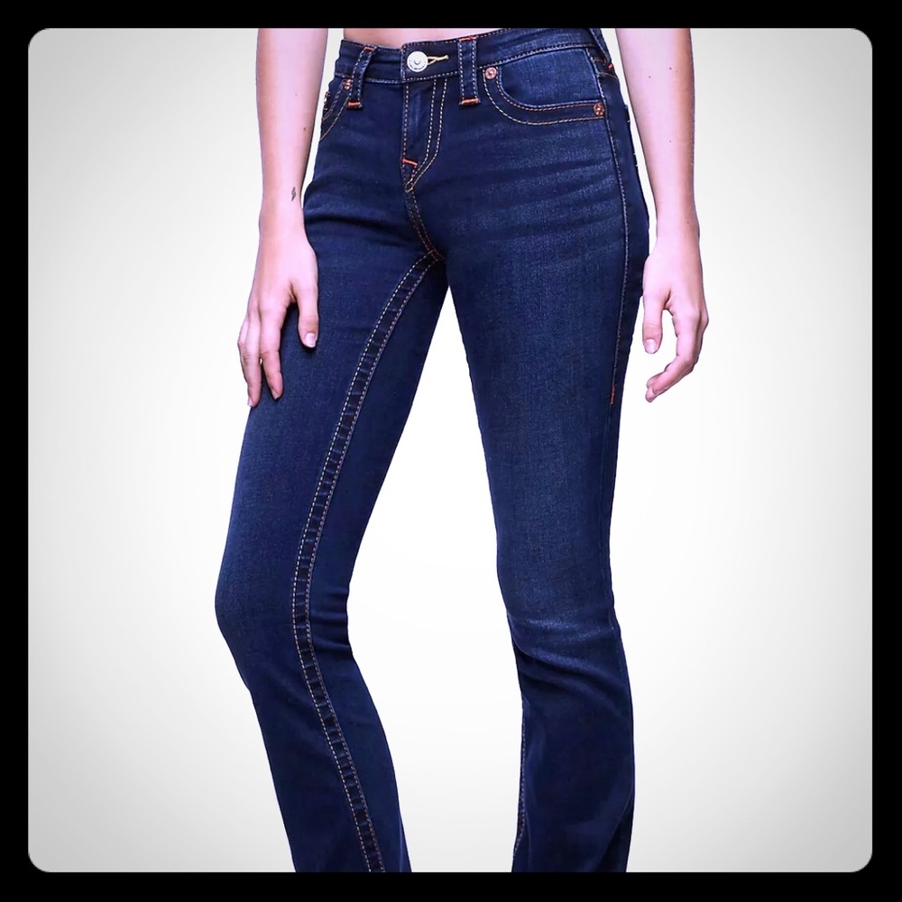 β¬ββ₯True Religion World Tour Dark Jeans size 28π¦πΈ - Picture 2 of 7